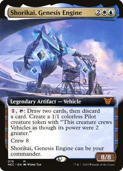 Shorikai Genesis Engine Extended Art Commander: Kamigawa: Neon Dynasty Magic card