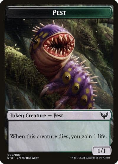Pest 005 Blood 017 Double Sided Token Challenger 2022 Unique and Miscellaneous Promos Magic card