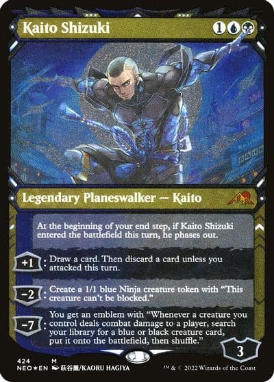 Kaito Shizuki Showcase Foil Etched Kamigawa: Neon Dynasty Magic card