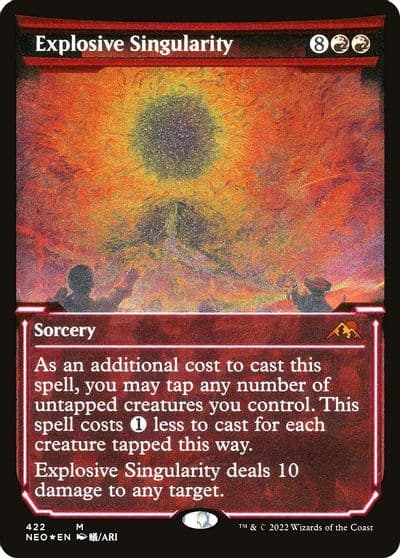 Explosive Singularity Showcase Foil Etched Kamigawa: Neon Dynasty Magic card