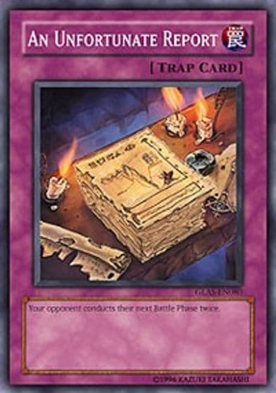An Unfortunate Report Gladiator's Assault Yu-Gi-Oh! card