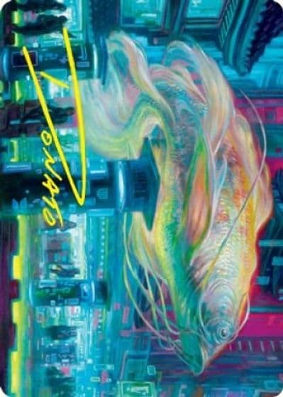 Skyswimmer Koi Art Card Gold Stamped Signature Art Series: Kamigawa: Neon Dynasty Magic card
