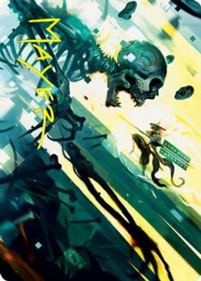 Repel the Vile Art Card Gold Stamped Signature Art Series: Kamigawa: Neon Dynasty Magic card