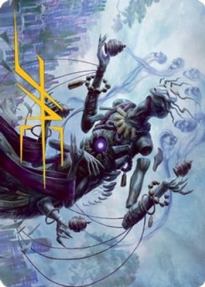 Myojin of Grim Betrayal Art Card Gold Stamped Signature Art Series: Kamigawa: Neon Dynasty Magic card