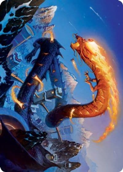 Atsushi the Blazing Sky Art Card 10 81 Art Series: Kamigawa: Neon Dynasty Magic card