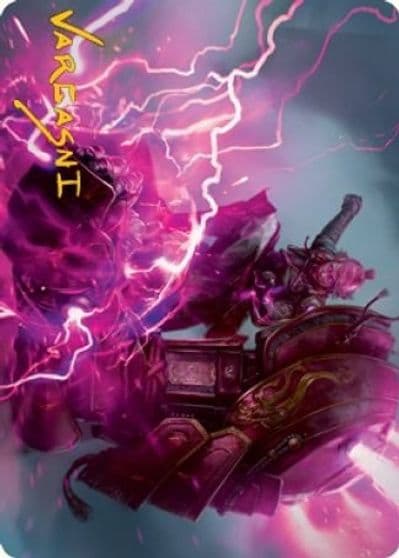 Voltage Surge Art Card Gold Stamped Signature Art Series: Kamigawa: Neon Dynasty Magic card