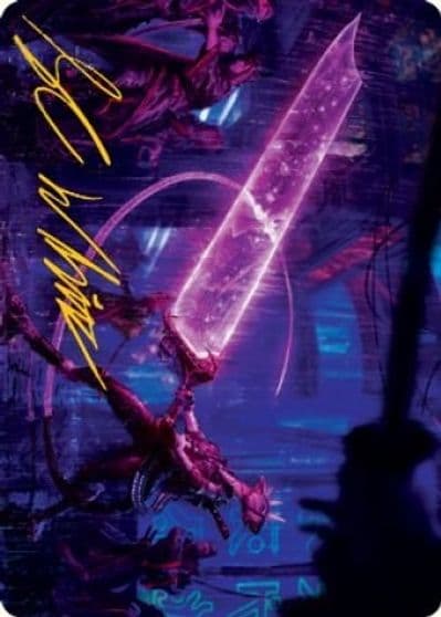 Enormous Energy Blade Art Card Gold Stamped Signature Art Series: Kamigawa: Neon Dynasty Magic card