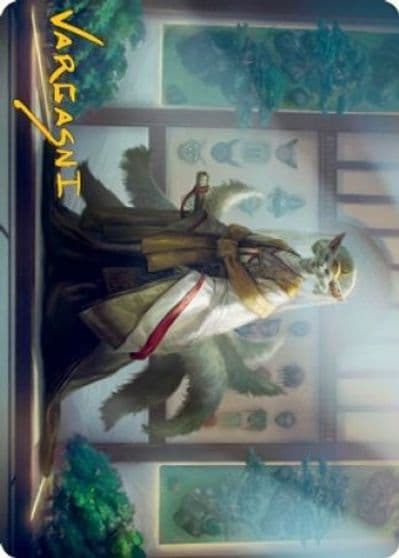Light Paws Emperors Voice Art Card Gold Stamped Signature Art Series: Kamigawa: Neon Dynasty Magic card
