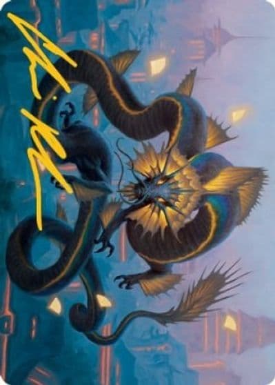 Ao the Dawn Sky Art Card 25 81 Gold Stamped Signature Art Series: Kamigawa: Neon Dynasty Magic card