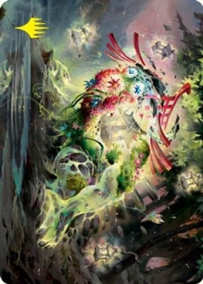 Go Shintai of Lifes Origin Art Card Gold Stamped Signature Art Series: Kamigawa: Neon Dynasty Magic card