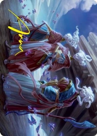 Guardians of Oboro Art Card Gold Stamped Signature Art Series: Kamigawa: Neon Dynasty Magic card