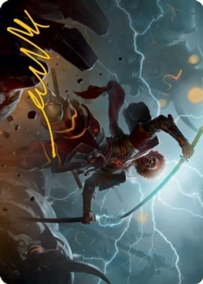 Raiyuu Storms Edge Art Card Gold Stamped Signature Art Series: Kamigawa: Neon Dynasty Magic card