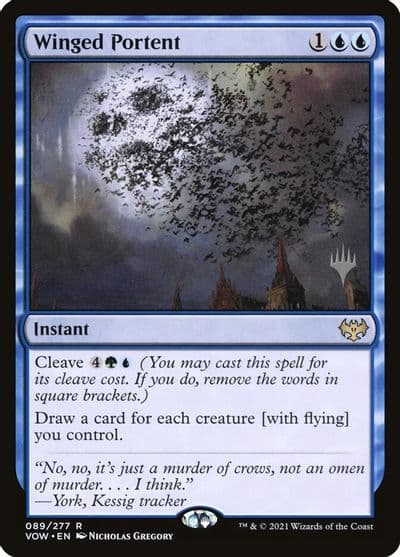 Winged Portent Promo Pack: Kamigawa: Neon Dynasty Magic card