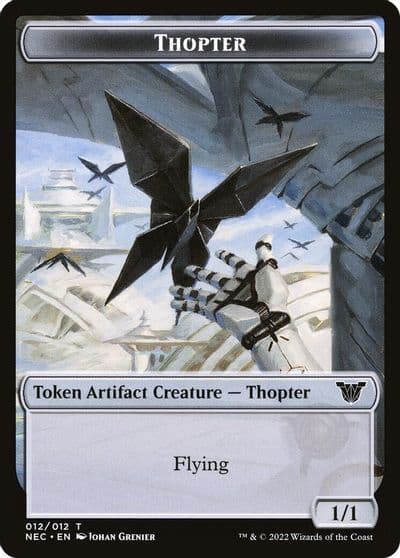 Thopter Spirit 002 Double Sided Token Commander: Kamigawa: Neon Dynasty Magic card