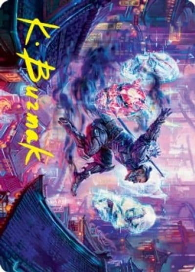 Thousand Faced Shadow Art Card Gold Stamped Signature Art Series: Kamigawa: Neon Dynasty Magic card