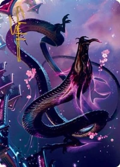 Junji the Midnight Sky Art Card 38 81 Gold Stamped Signature Art Series: Kamigawa: Neon Dynasty Magic card