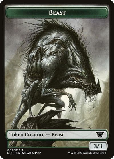 Beast Treasure Double Sided Token Commander: Kamigawa: Neon Dynasty Magic card