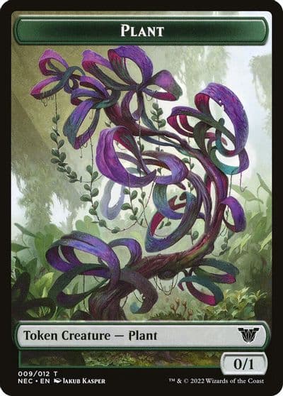 Plant Treasure Double Sided Token Commander: Kamigawa: Neon Dynasty Magic card