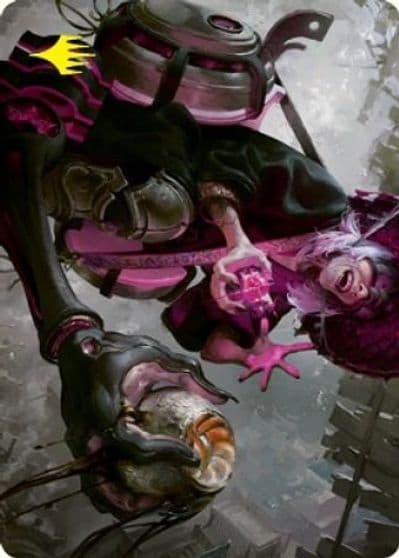Undercity Scrounger Art Card Gold Stamped Signature Art Series: Kamigawa: Neon Dynasty Magic card