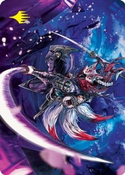 Blade Blizzard Kitsune Art Card Gold Stamped Signature Art Series: Kamigawa: Neon Dynasty Magic card