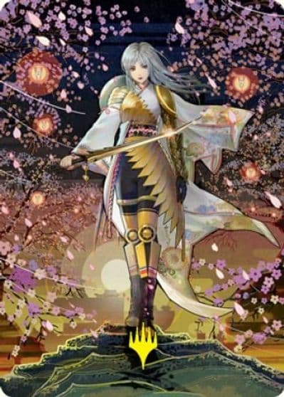 The Wandering Emperor Art Card 50 81 Gold Stamped Signature Art Series: Kamigawa: Neon Dynasty Magic card
