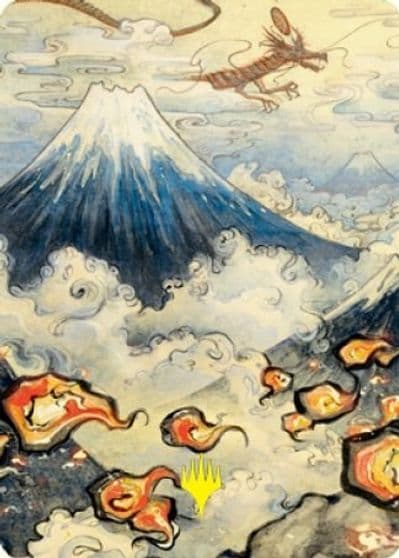 Mountain 299 Art Card Gold Stamped Signature Art Series: Kamigawa: Neon Dynasty Magic card