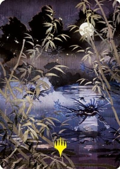 Swamp 297 Art Card Gold Stamped Signature Art Series: Kamigawa: Neon Dynasty Magic card