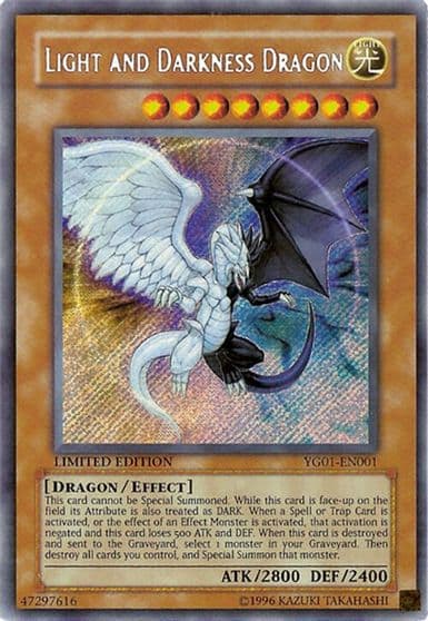Light and Darkness Dragon Yu-Gi-Oh! GX Manga Promotional Cards Yu-Gi-Oh! card