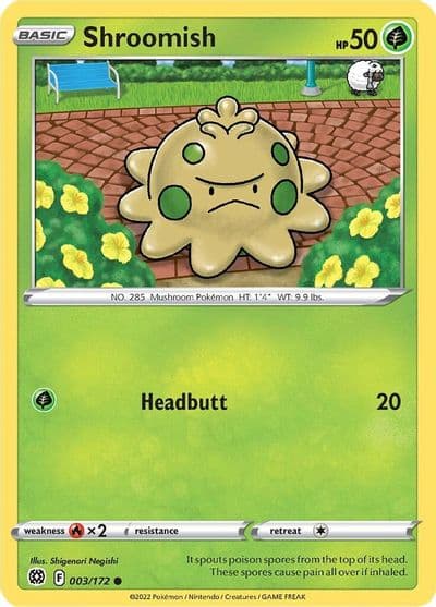 Shroomish SWSH09: Brilliant Stars Pokemon card