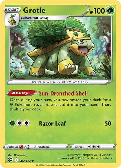 Grotle SWSH09: Brilliant Stars Pokemon card