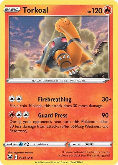 Torkoal SWSH09: Brilliant Stars Pokemon card