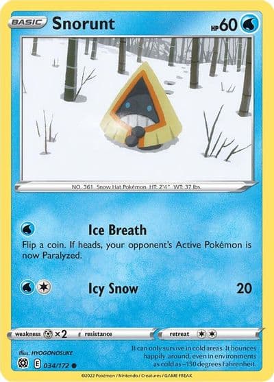 Snorunt SWSH09: Brilliant Stars Pokemon card