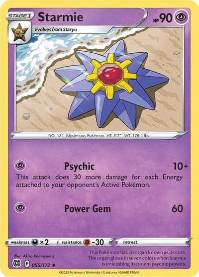Starmie SWSH09: Brilliant Stars Pokemon card