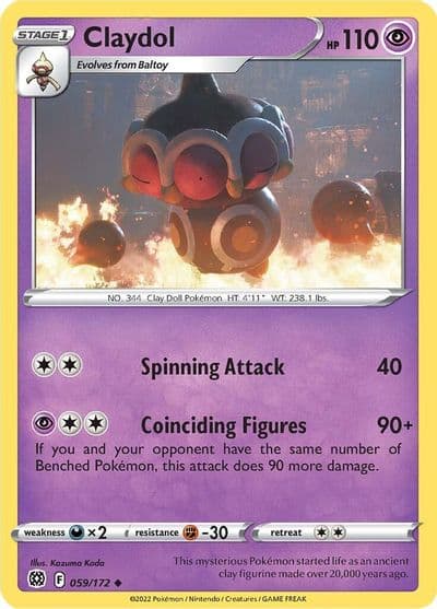 Claydol SWSH09: Brilliant Stars Pokemon card