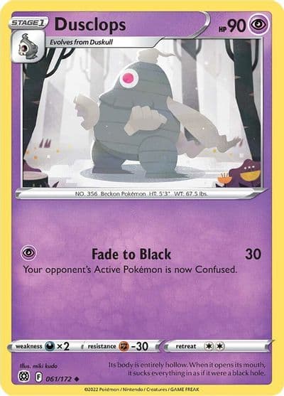 Dusclops SWSH09: Brilliant Stars Pokemon card