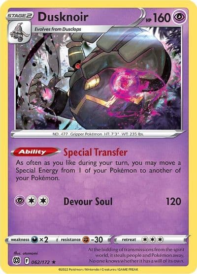 Dusknoir SWSH09: Brilliant Stars Pokemon card