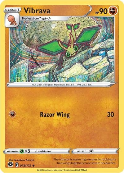 Vibrava SWSH09: Brilliant Stars Pokemon card