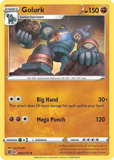 Golurk SWSH09: Brilliant Stars Pokemon card