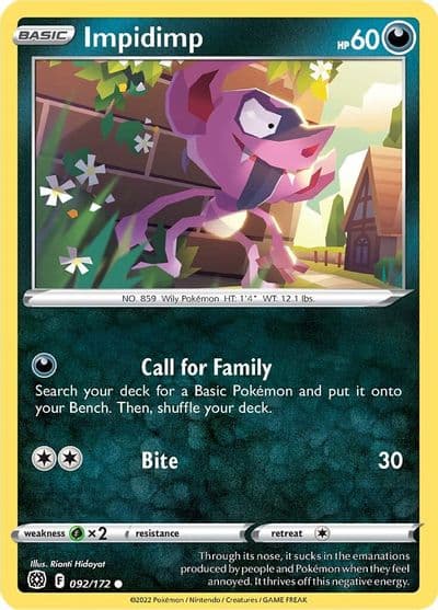 Impidimp SWSH09: Brilliant Stars Pokemon card