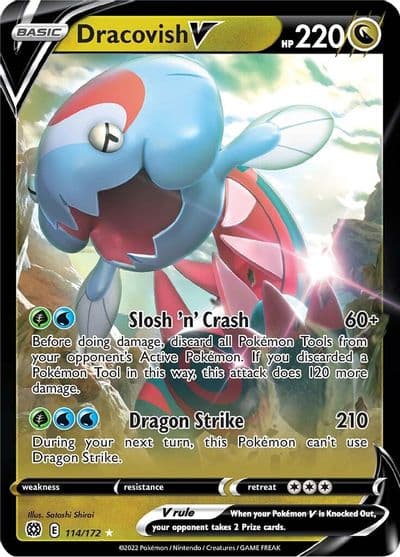 Dracovish V SWSH09: Brilliant Stars Pokemon card