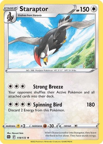 Staraptor SWSH09: Brilliant Stars Pokemon card