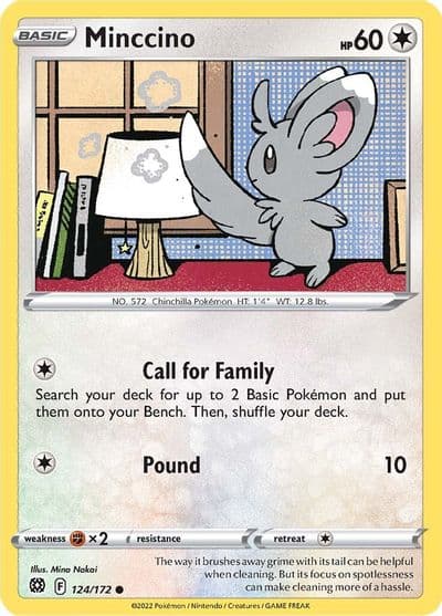 Minccino SWSH09: Brilliant Stars Pokemon card