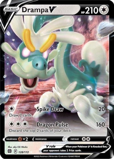 Drampa V SWSH09: Brilliant Stars Pokemon card