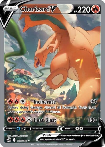Charizard V SWSH09: Brilliant Stars Pokemon card
