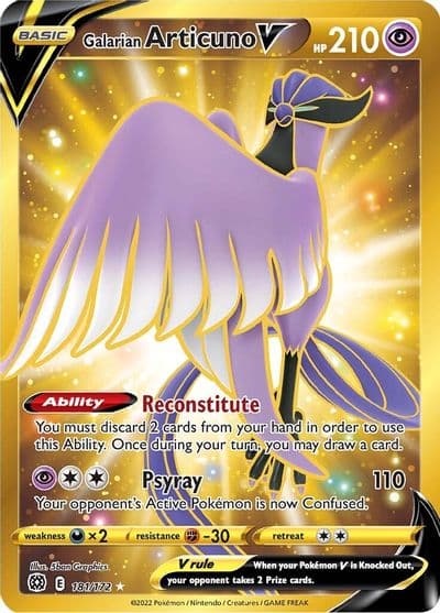 Galarian Articuno V (Secret) SWSH09: Brilliant Stars Pokemon card