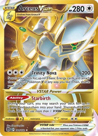 Arceus VSTAR SWSH09: Brilliant Stars Pokemon card