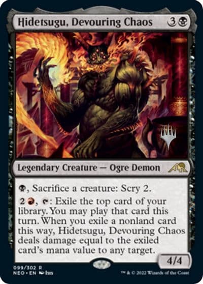 Hidetsugu Devouring Chaos Promo Pack: Kamigawa: Neon Dynasty Magic card