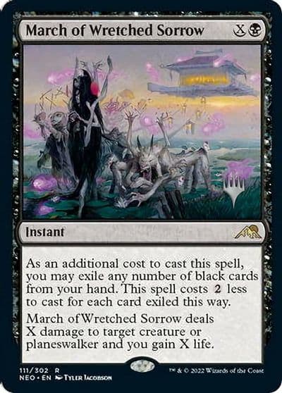 March of Wretched Sorrow Promo Pack: Kamigawa: Neon Dynasty Magic card