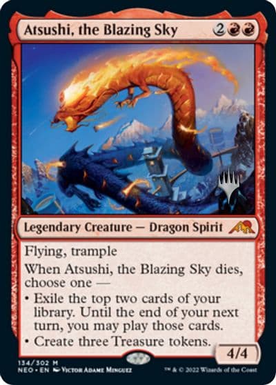 Atsushi the Blazing Sky Promo Pack: Kamigawa: Neon Dynasty Magic card