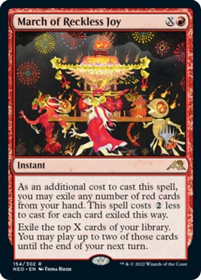 March of Reckless Joy Promo Pack: Kamigawa: Neon Dynasty Magic card